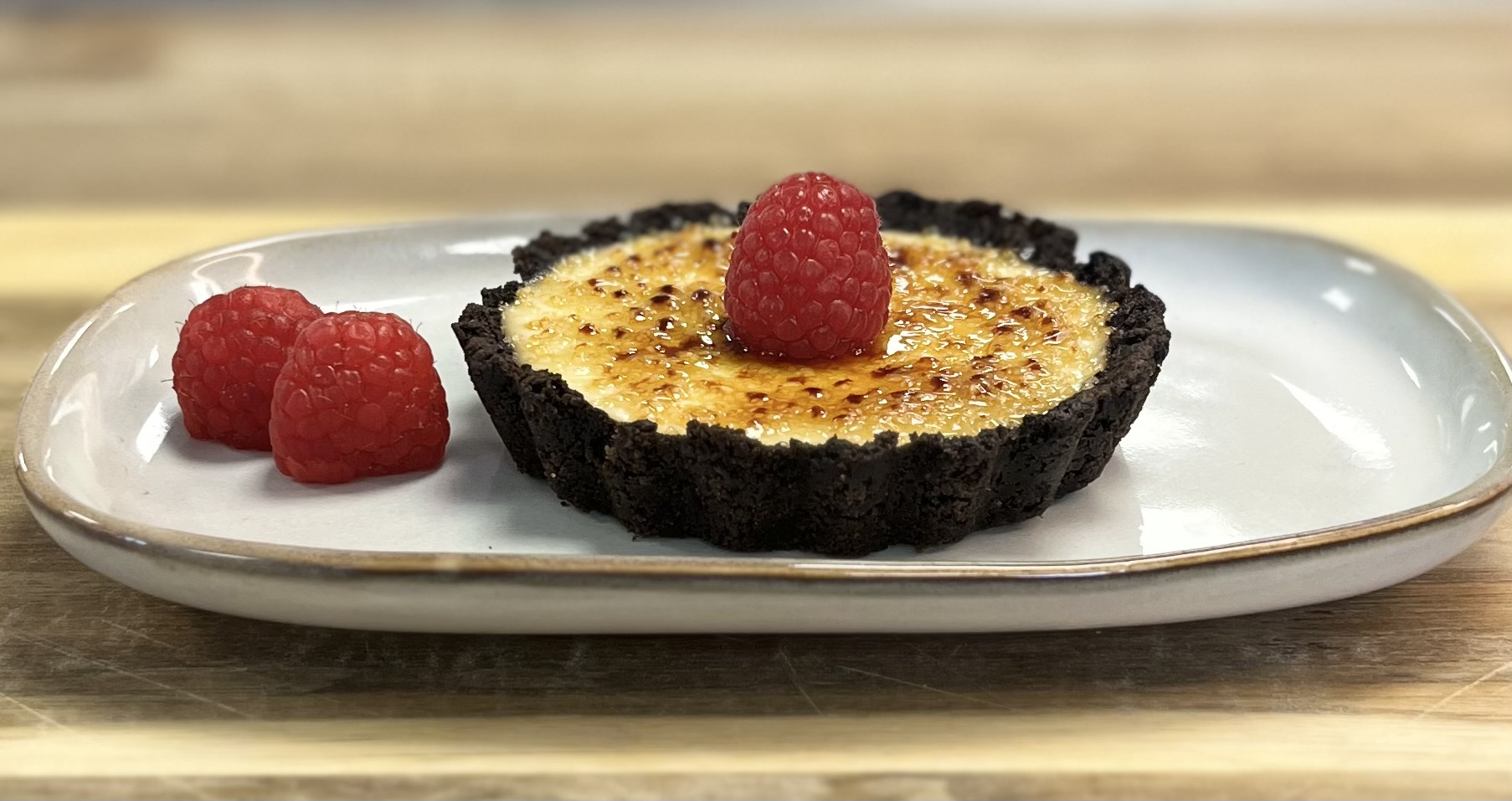 Dark Choc Crumb Creme Brulee Tarts 5