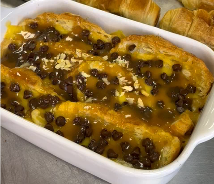 Croissant 'Bread' and Butter Pudding